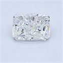 Natural Diamond 1.00 Carats, Radiant with  Cut, D Color, VVS1 Clarity and Certified by GIA