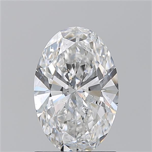 Picture of Natural Diamond 1.33 Carats, Oval with  Cut, E Color, SI2 Clarity and Certified by GIA
