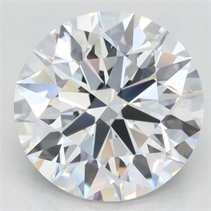 Picture of Lab Grown Diamond 3.30 Carats, Round with Excellent Cut, D Color, VVS1 Clarity and Certified by GIA