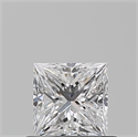Natural Diamond 0.55 Carats, Princess with  Cut, D Color, VS2 Clarity and Certified by GIA