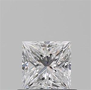 Picture of Natural Diamond 0.55 Carats, Princess with  Cut, D Color, VS2 Clarity and Certified by GIA