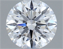 Lab Grown Diamond 1.05 Carats, Round with Ideal Cut, D Color, VVS2 Clarity and Certified by IGI