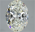 Natural Diamond 2.70 Carats, Oval with  Cut, J Color, VVS2 Clarity and Certified by GIA