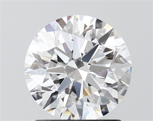 Picture of Lab Grown Diamond 1.50 Carats, Round with Ideal Cut, D Color, VVS2 Clarity and Certified by IGI