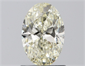 Natural Diamond 1.00 Carats, Oval with  Cut, M Color, VS1 Clarity and Certified by GIA