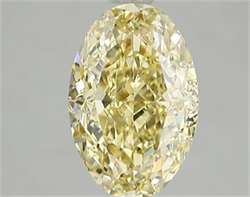 Picture of Lab Grown Diamond 1.22 Carats, Oval with  Cut, Fancy Intense Yellow Color, VS2 Clarity and Certified by IGI