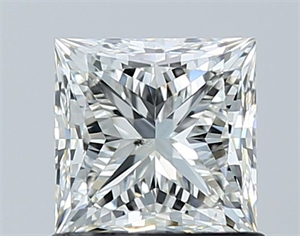 Picture of Natural Diamond 1.06 Carats, Princess with  Cut, H Color, SI1 Clarity and Certified by GIA