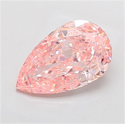 Picture of Lab Grown Diamond 3.09 Carats, Pear with  Cut, Fancy Vivid Pink Color, VS1 Clarity and Certified by IGI