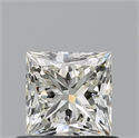 Diamante Natural 0.73 quilates, Princesa , Color K, claridad SI1 y certificado GIA