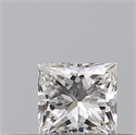 Natural Diamond 0.24 Carats, Princess with  Cut, F Color, VVS2 Clarity and Certified by GIA