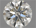 Natural Diamond 0.75 Carats, Round with Excellent Cut, L Color, SI1 Clarity and Certified by GIA