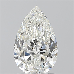 Picture of Natural Diamond 1.30 Carats, Pear with  Cut, H Color, VS1 Clarity and Certified by GIA