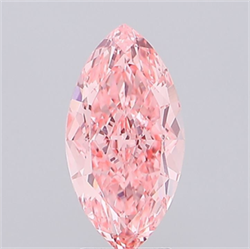 Picture of Lab Grown Diamond 2.54 Carats, Marquise with  Cut, Fancy Vivid Pink Color, VVS2 Clarity and Certified by IGI