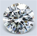 Natural Diamond 3.61 Carats, Round with Excellent Cut, G Color, VS2 Clarity and Certified by GIA