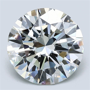 Picture of Natural Diamond 3.61 Carats, Round with Excellent Cut, G Color, VS2 Clarity and Certified by GIA