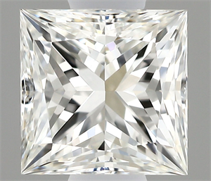 Picture of Natural Diamond 0.61 Carats, Princess with  Cut, G Color, IF Clarity and Certified by IGI