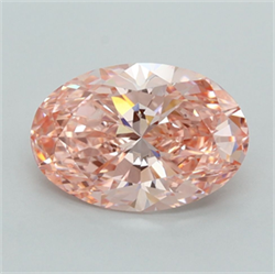 Picture of Lab Grown Diamond 2.35 Carats, Oval with  Cut, Fancy Vivid Pink Color, VVS1 Clarity and Certified by IGI