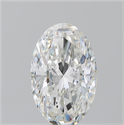 Diamante Natural 3.21 quilates, Ovalado , Color H, claridad VVS2 y certificado GIA