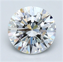 Diamante Natural 1.71 quilates, Redondo , Color F, claridad VVS2 y certificado GIA