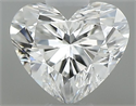 Natural Diamond 0.35 Carats, Heart with  Cut, F Color, VS2 Clarity and Certified by GIA