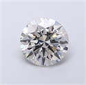 Lab Grown Diamond 1.07 Carats, Round with Ideal Cut, D Color, VVS2 Clarity and Certified by IGI