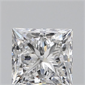 Diamante Natural 0.70 quilates, Princesa , Color E, claridad SI2 y certificado GIA