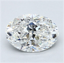 Natural Diamond 2.01 Carats, Oval with  Cut, F Color, VS2 Clarity and Certified by GIA