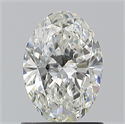 Natural Diamond 1.00 Carats, Oval with  Cut, G Color, VVS1 Clarity and Certified by GIA