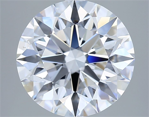 Picture of Lab Grown Diamond 4.02 Carats, Round with Ideal Cut, E Color, VVS1 Clarity and Certified by IGI