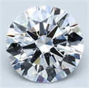 Natural Diamond 5.01 Carats, Round with Excellent Cut, F Color, SI2 Clarity and Certified by GIA