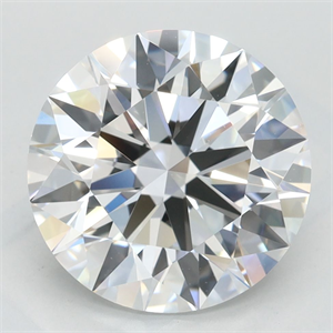 Picture of Lab Grown Diamond 3.52 Carats, Round with Excellent Cut, D Color, FL Clarity and Certified by GIA