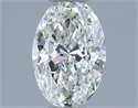 Natural Diamond 0.60 Carats, Oval with  Cut, I Color, VS1 Clarity and Certified by IGI