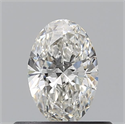 Natural Diamond 0.41 Carats, Oval with  Cut, H Color, VS2 Clarity and Certified by GIA
