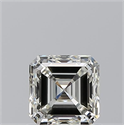 Natural Diamond 0.90 Carats, Asscher with  Cut, J Color, VS2 Clarity and Certified by GIA