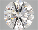 Lab Grown Diamond 3.56 Carats, Round with Ideal Cut, D Color, VS1 Clarity and Certified by IGI