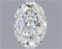 Natural Diamond 0.50 Carats, Oval with  Cut, F Color, SI1 Clarity and Certified by GIA