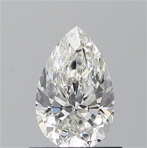 Picture of Natural Diamond 0.72 Carats, Pear with  Cut, I Color, VVS1 Clarity and Certified by GIA