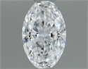 Natural Diamond 0.50 Carats, Oval with  Cut, D Color, SI1 Clarity and Certified by GIA