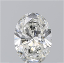 Natural Diamond 0.51 Carats, Oval with  Cut, H Color, SI1 Clarity and Certified by GIA