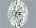 Natural Diamond 1.30 Carats, Oval with  Cut, J Color, SI1 Clarity and Certified by IGI