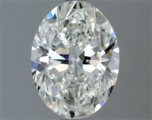 Picture of Natural Diamond 1.50 Carats, Oval with  Cut, H Color, SI1 Clarity and Certified by IGI