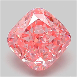 Picture of Lab Grown Diamond 2.09 Carats, CUSHION MODIFIED with  Cut, Fancy Vivid Pink Color, VS1 Clarity and Certified by IGI