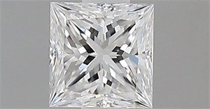 Picture of Natural Diamond 0.41 Carats, Princess with  Cut, E Color, VS1 Clarity and Certified by GIA