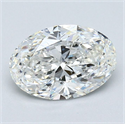 Natural Diamond 1.20 Carats, Oval with  Cut, F Color, VVS2 Clarity and Certified by GIA