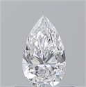 Natural Diamond 0.50 Carats, Pear with  Cut, D Color, VS1 Clarity and Certified by GIA