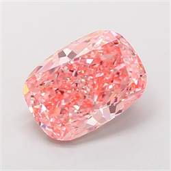 Picture of Lab Grown Diamond 3.78 Carats, CUSHION MODIFIED with  Cut, Fancy Vivid Pink Color, VS1 Clarity and Certified by IGI
