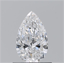 Natural Diamond 0.67 Carats, Pear with  Cut, D Color, SI1 Clarity and Certified by GIA