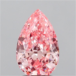 Picture of Lab Grown Diamond 2.04 Carats, Pear with  Cut, Fancy Vivid Pink Color, VS2 Clarity and Certified by IGI