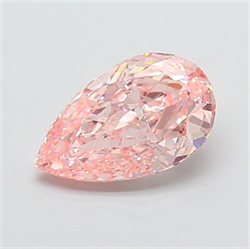 Picture of Lab Grown Diamond 2.38 Carats, Pear with  Cut, Fancy Vivid Pink Color, VS1 Clarity and Certified by IGI