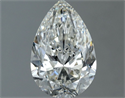 Natural Diamond 1.00 Carats, Pear with  Cut, H Color, VVS2 Clarity and Certified by IGI